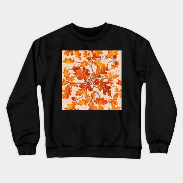 Fall Oak Branches Crewneck Sweatshirt by maggiehenryart